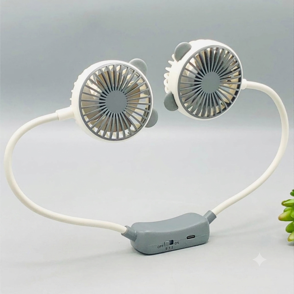 Rechargeable Two Wind Speed Neck Fan