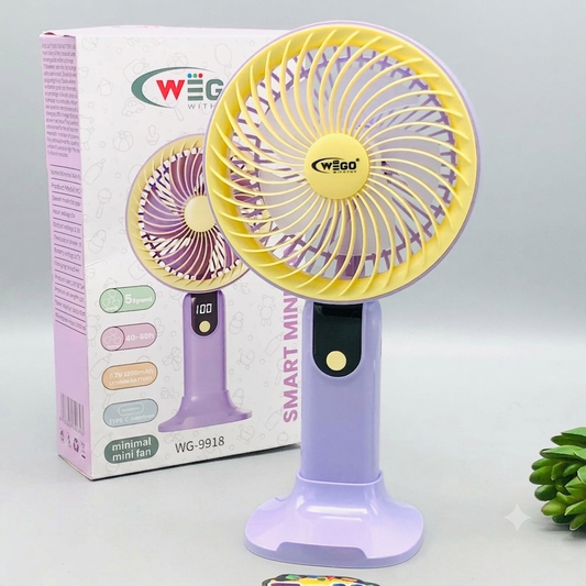 9.5" Rechargeable 5 Wind Speed Digital Display Cooling Fan