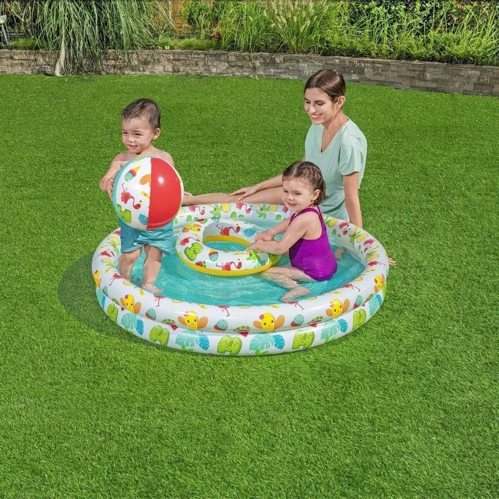 3 in 1 BESTWAY Play Pool 4 Feet with Swim Ring and Ball