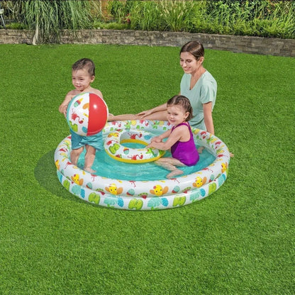 3 in 1 BESTWAY Play Pool 4 Feet with Swim Ring and Ball