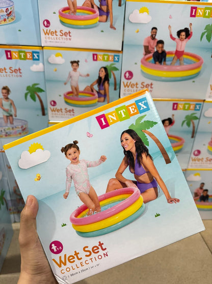 INTEX Inflatable Swimming Pool for kids rainbow round 34"x10"