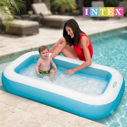 Intex Rectangular Inflatable Luxury Baby Pool (65.5" L x 39.5" W x 11" H)