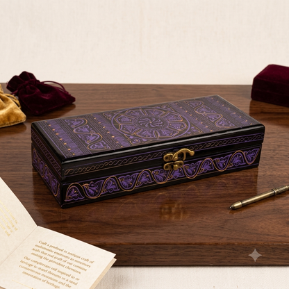 HandeMade Wooden Geometry Box with Naqshi Art