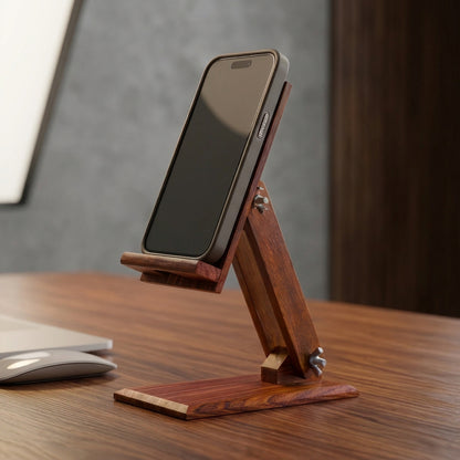 Wooden Adjustable Mobile Stand