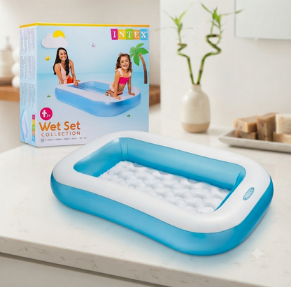 Intex Rectangular Inflatable Luxury Baby Pool (65.5" L x 39.5" W x 11" H)