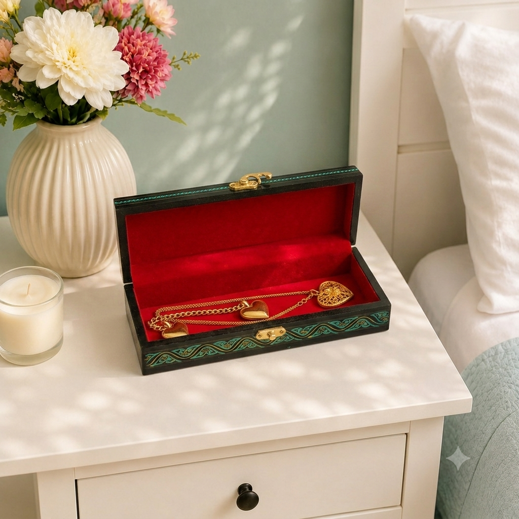 HandeMade Wooden Geometry Box with Naqshi Art