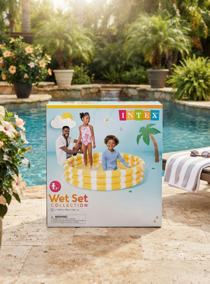Intex Wet Set Inflatable Kids Swimming Pool – Family Splash Pool 147 x 33cm