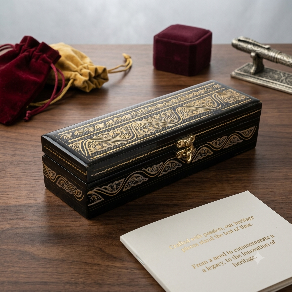 HandeMade Wooden Geometry Box with Naqshi Art
