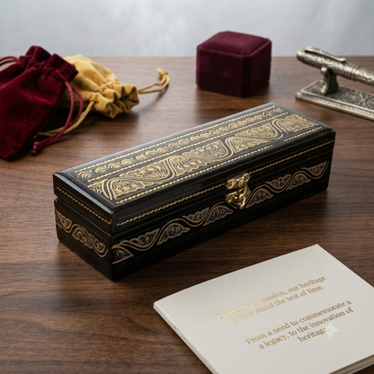 HandeMade Wooden Geometry Box with Naqshi Art