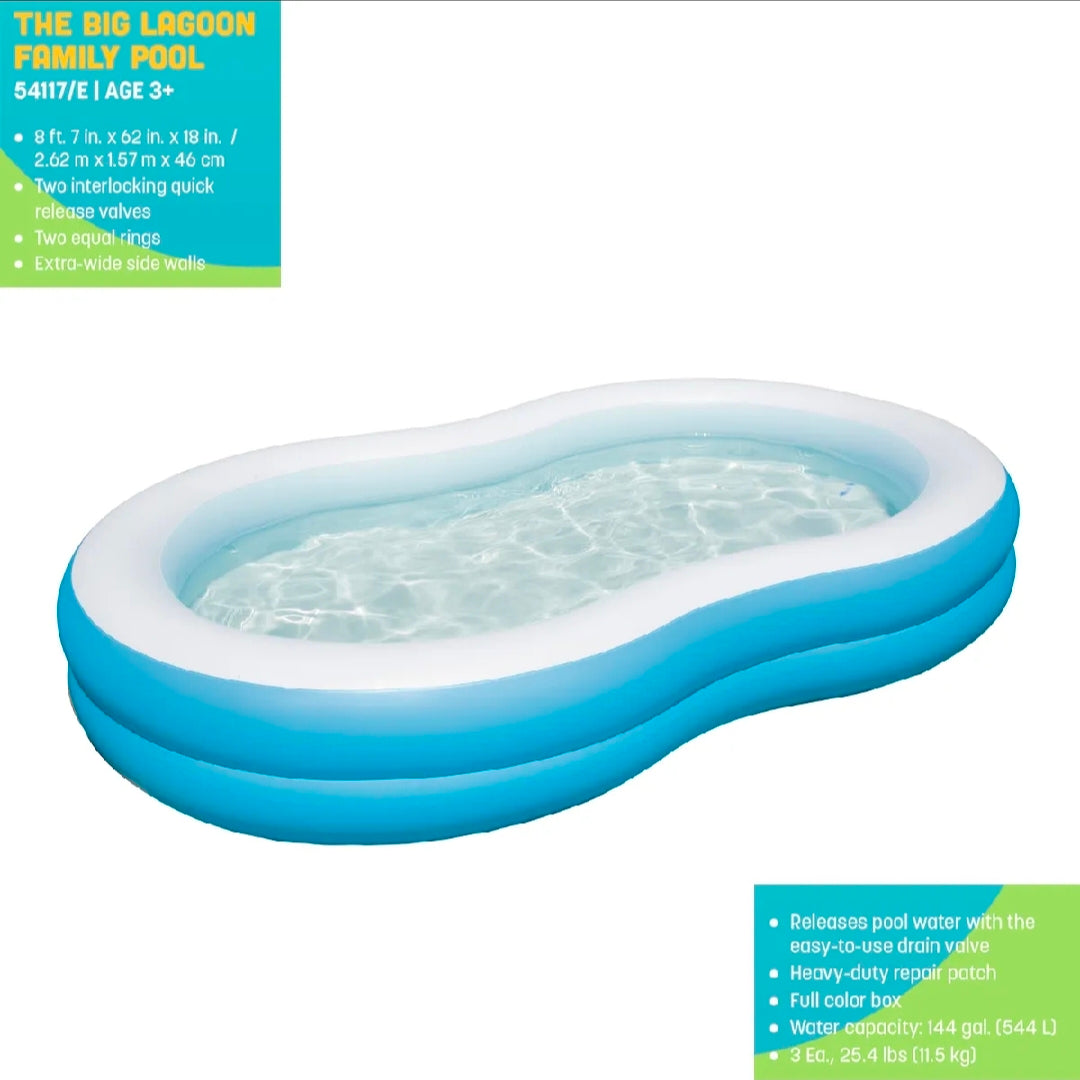 Bestway The Big Lagoon Family Pool  8'7" x 62" x 18" For Kids