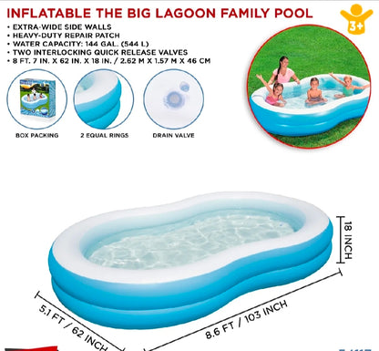 Bestway The Big Lagoon Family Pool  8'7" x 62" x 18" For Kids