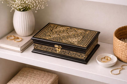 Handcrafted Wooden Jewellery Box With Naqshi Art
