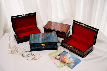 Handcrafted Wooden Jewellery Box With Naqshi Art