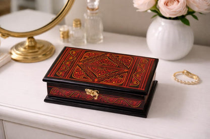 Handcrafted Wooden Jewellery Box With Naqshi Art