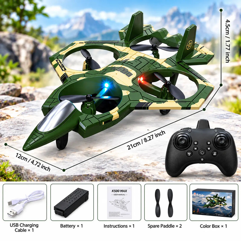 K500 Max RC Fighter Jet Drone for Kids & Adults