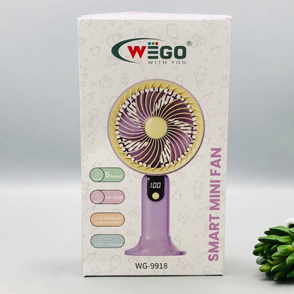 9.5" Rechargeable 5 Wind Speed Digital Display Cooling Fan