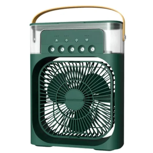 Electric Mini Air Cooler Fan | Portable Mist Fan & Humidifier | LED Light Cooling Fan