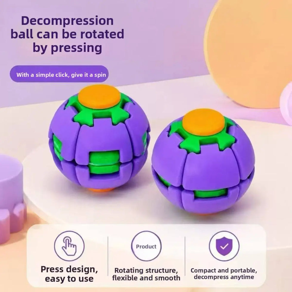 Colorful 3D Printed Press Fidget Spinner Ball |Random Color