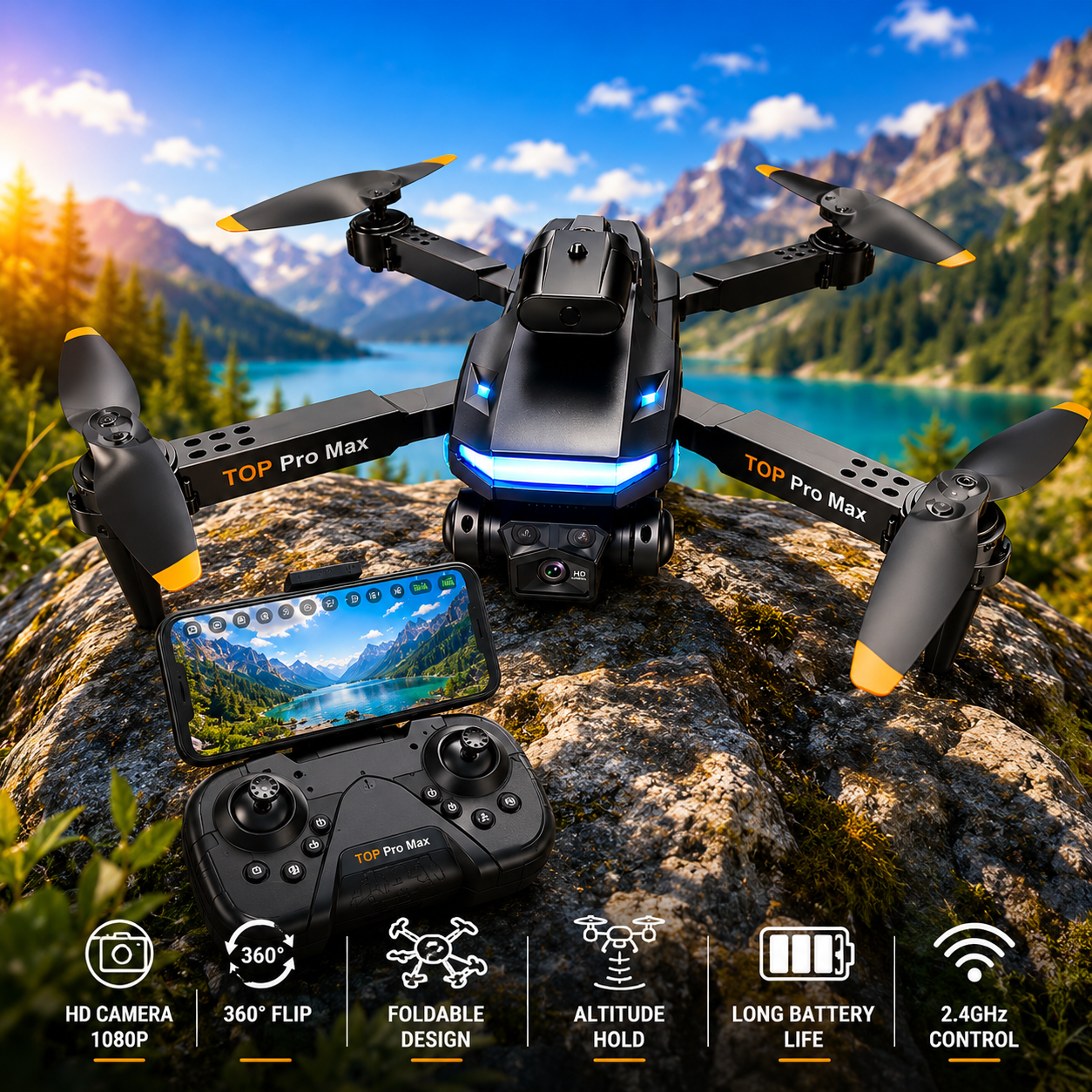P23 Pro Foldable Camera Drone with Intelligent Obstacle Avoidance