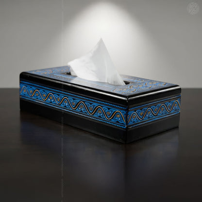 Wooden Tissue Box with Naqshi Art