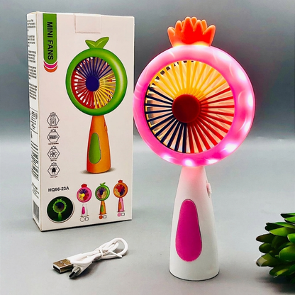 Rechargeable & Portable LED Lighting Mini Fan