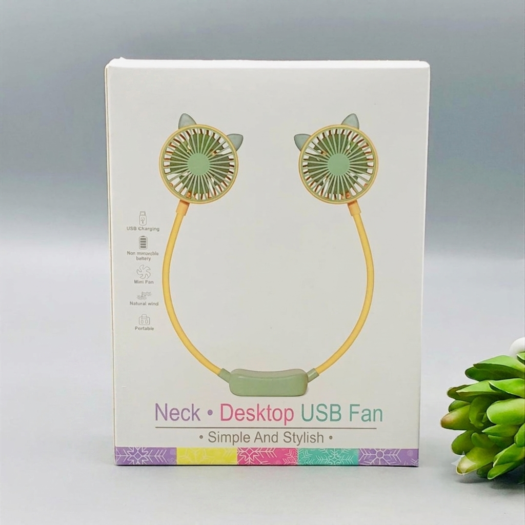 Rechargeable Two Wind Speed Neck Fan