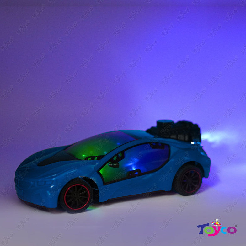 Rechargeable Remote Control Sports Car with Smoke Effect & LED Lights