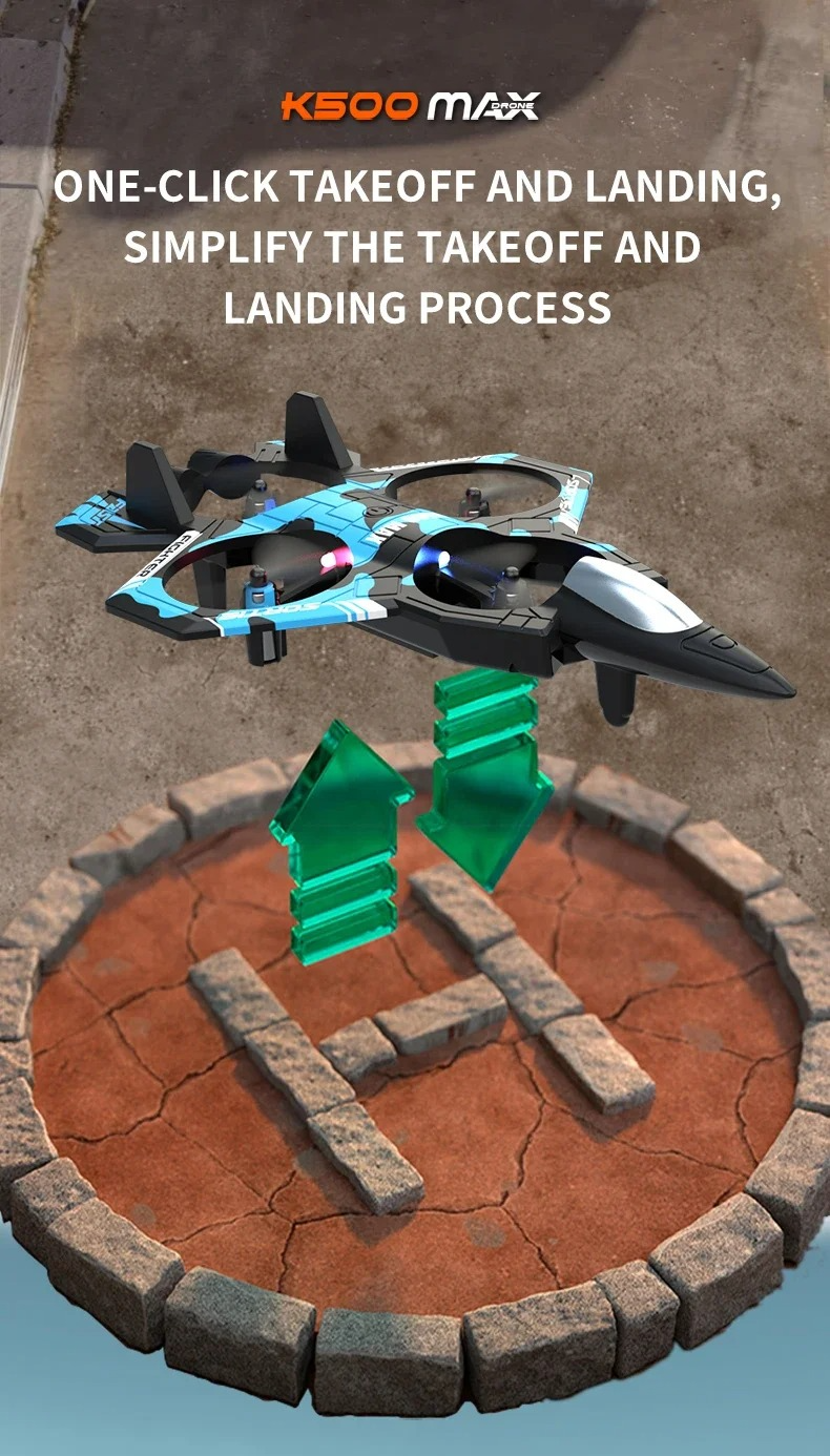 K500 Max RC Fighter Jet Drone for Kids & Adults