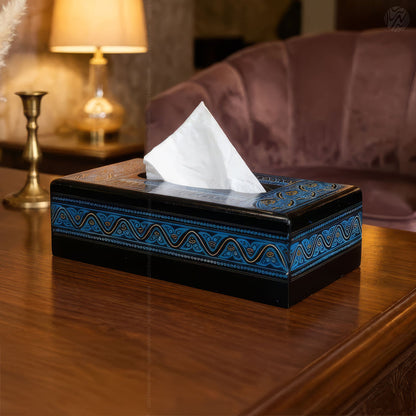 Wooden Tissue Box with Naqshi Art