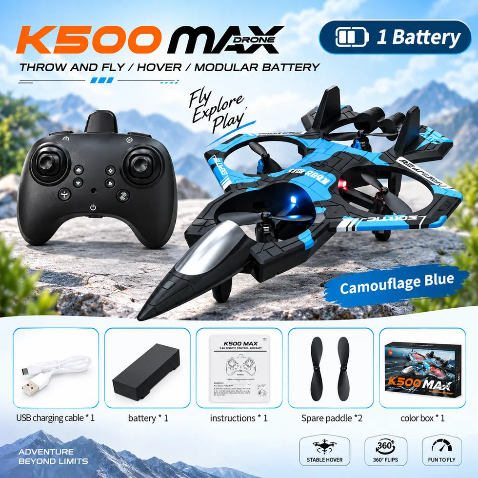 K500 Max RC Fighter Jet Drone for Kids & Adults