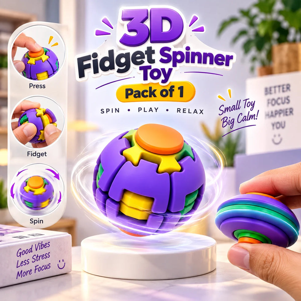 Colorful 3D Printed Press Fidget Spinner Ball |Random Color