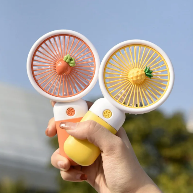 Rechargeable Handheld Fruit / Flower Decoration Fan