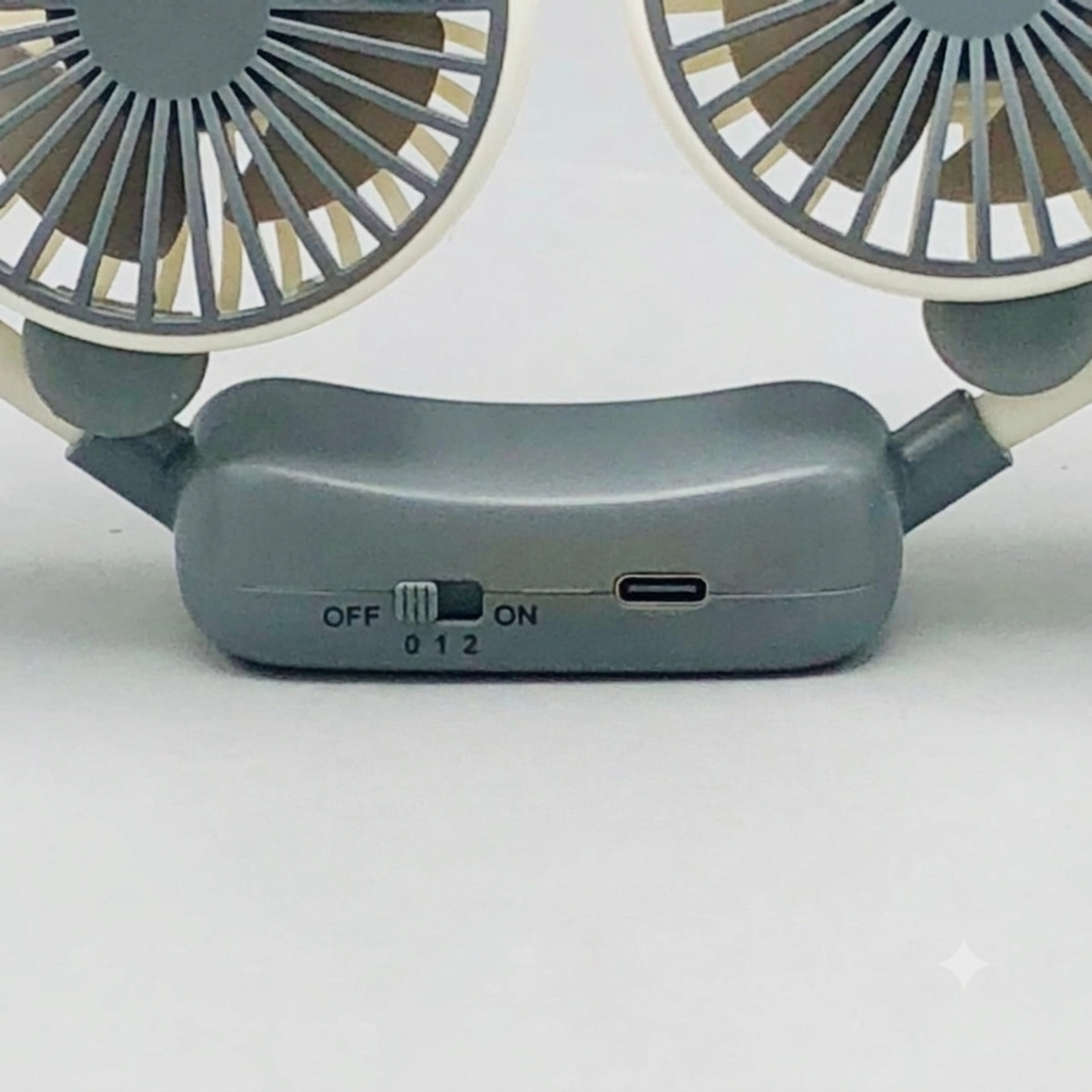Rechargeable Two Wind Speed Neck Fan
