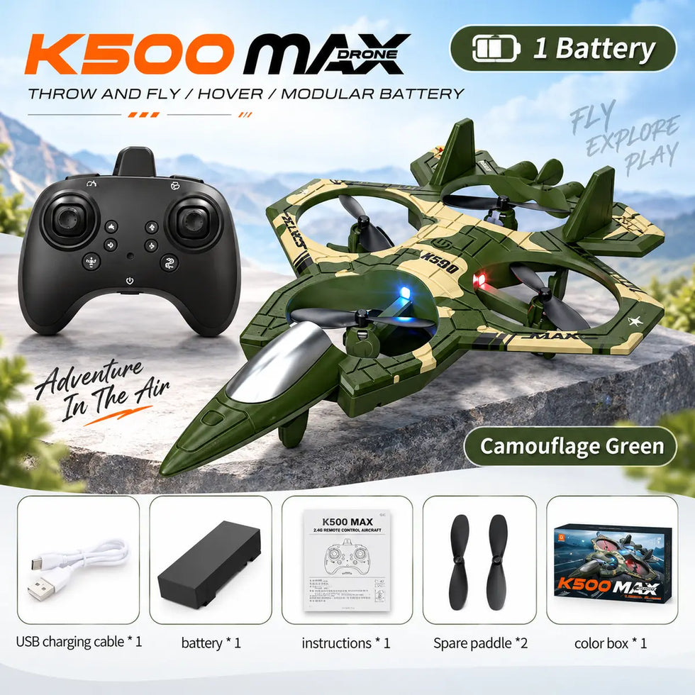 K500 Max RC Fighter Jet Drone for Kids & Adults