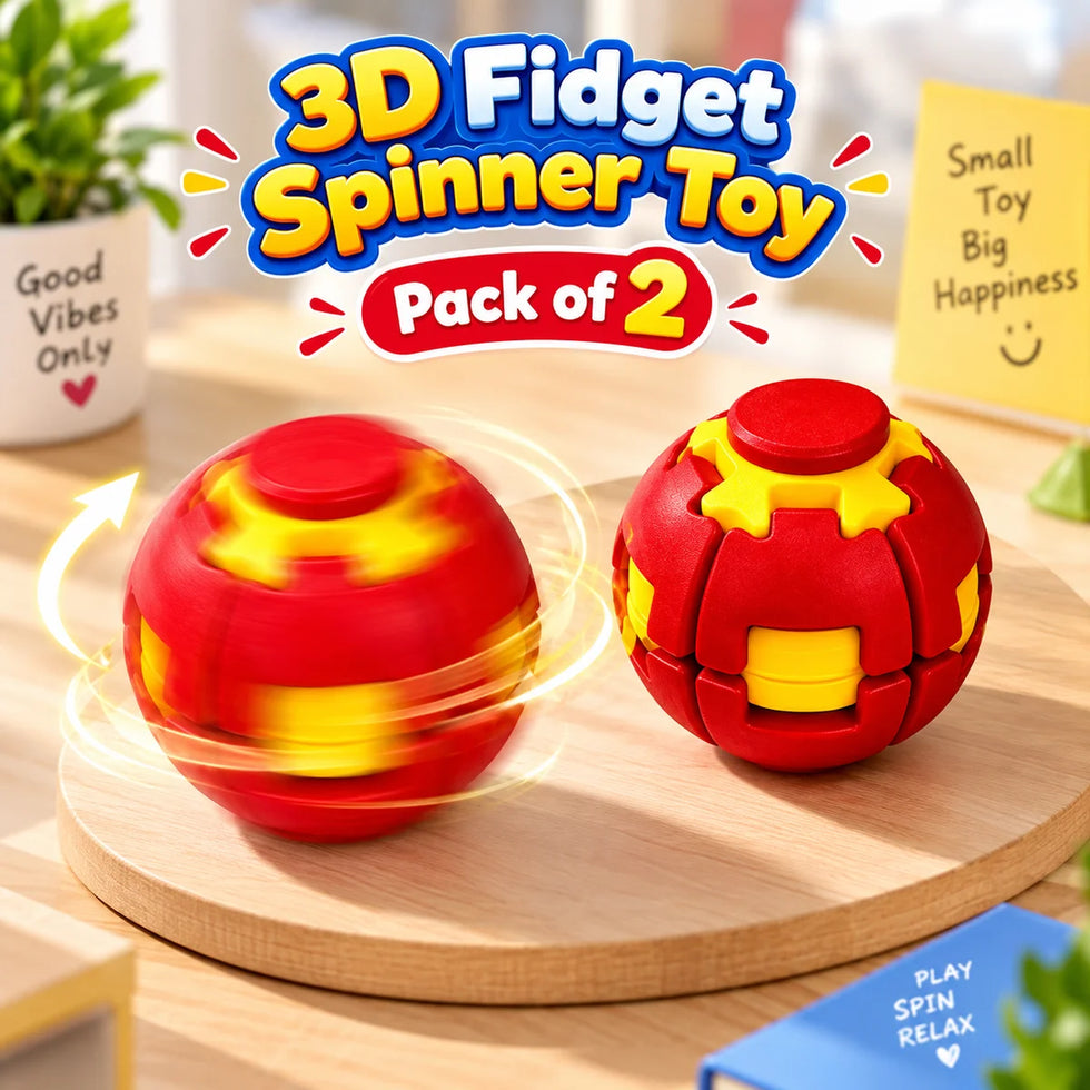 Colorful 3D Printed Press Fidget Spinner Ball |Random Color