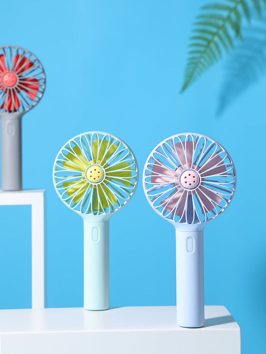 Portable Handheld USB Rechargeable Fan with Holder